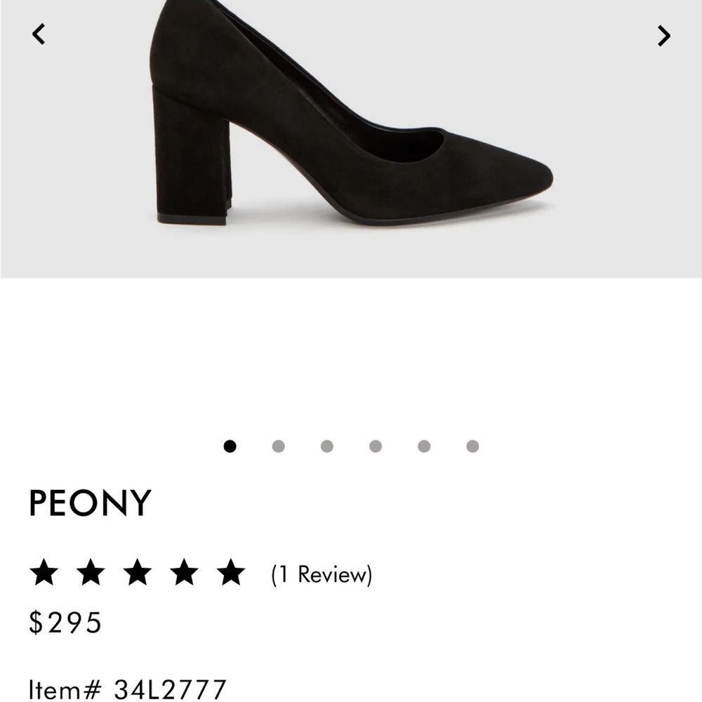 New in box.  Aquatalia black Peony suede pump.  Size 7
